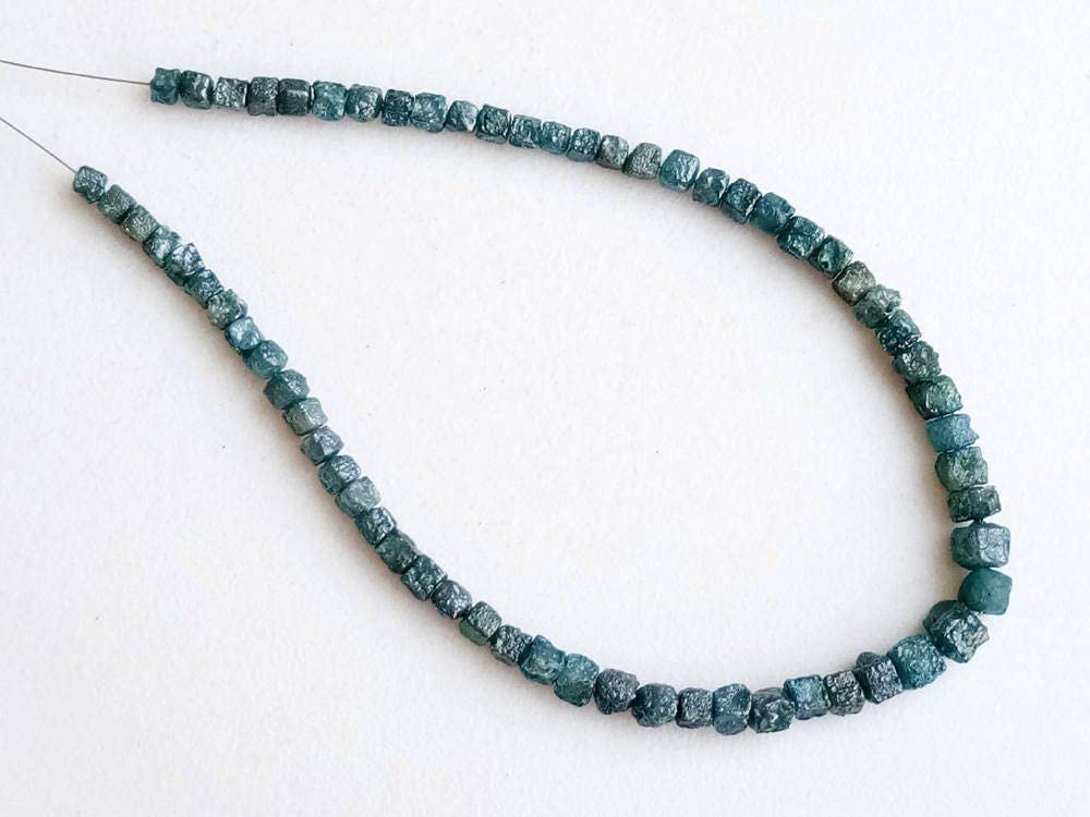 Kostki z niebieskim diamentem 3-4 mm, niebieski wywiercony surowy diament, surowy diament, nieoszlifowane kostki diamentowe na biżuterię (opcje od 5 szt. do 20 szt.) - DDP144, 3 MM - 4 MM, 10 szt.