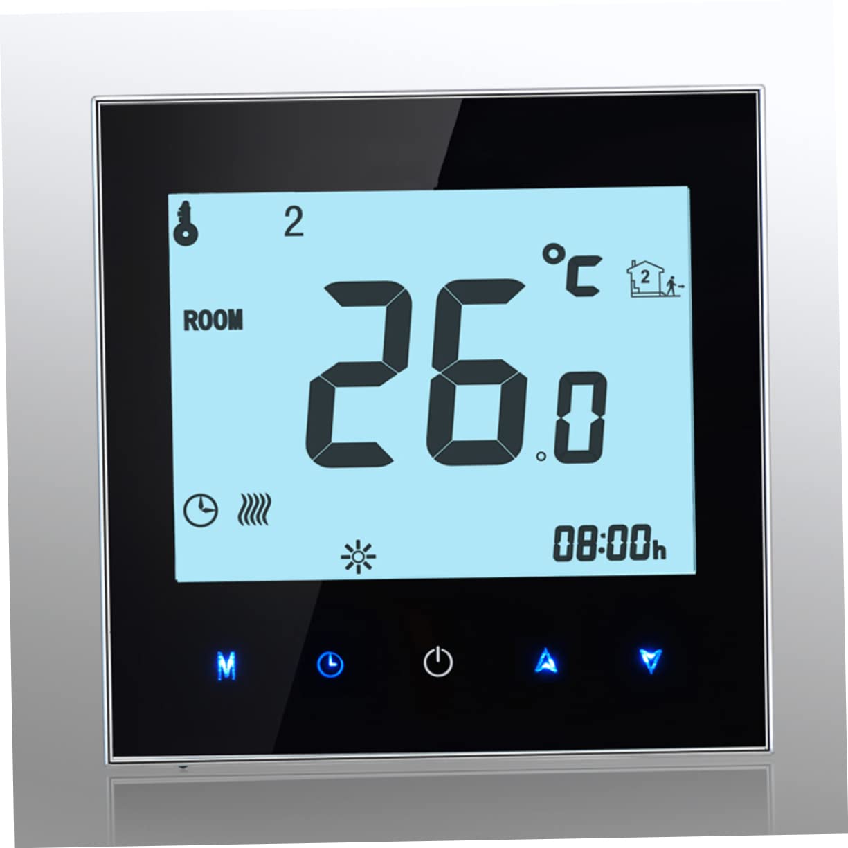 Programmierbarer Digitaler Gasheizung Thermostat 3a mit LCD Touch Display Acrylschutz 1°c Genauigkeit Wöchentlich Programmierbar für Fußbodenheizungsgerät und Heizkesselsteuerung