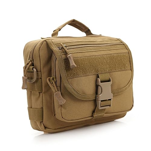 Multifunctional Outdoor Tactical Shoulder Bag Small Crossbody Messenger Bag for Men and Women for Camping and Hiking Random Color