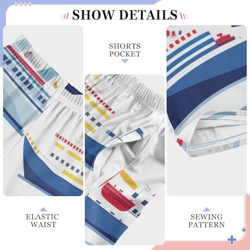 ZZXXB Marine Ship Boys Long Pants Soft Trousers Elastic