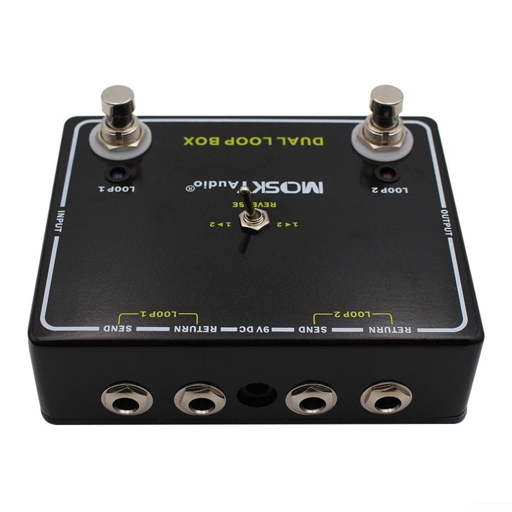 Zilimontt Guitarra Looper, Pedal de efectos de bucle de guitarra,Pedal de afinador Looper, Máquina de bucle de guitarra,Pedal de bucle de guitarra eléctrica para guitarras y bajo teclado