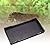 GOTOTOP Reptile Food Feeder, Anti-Slip Reptile Square Food Water Dish Bowl Plastic Feeding Drinking Plate for Tortoise Lizard Chameleon Iguana(Black)