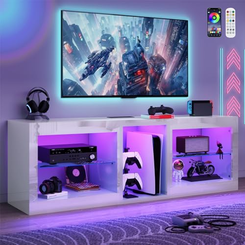 chartustriable LED TV Stands W/Power Outlet for 50 55 60 ...