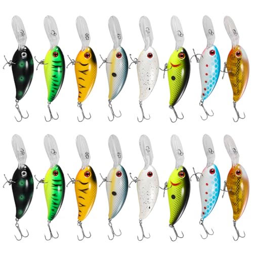 YONGZHI 16-piece deep/shallow diving crankbaits