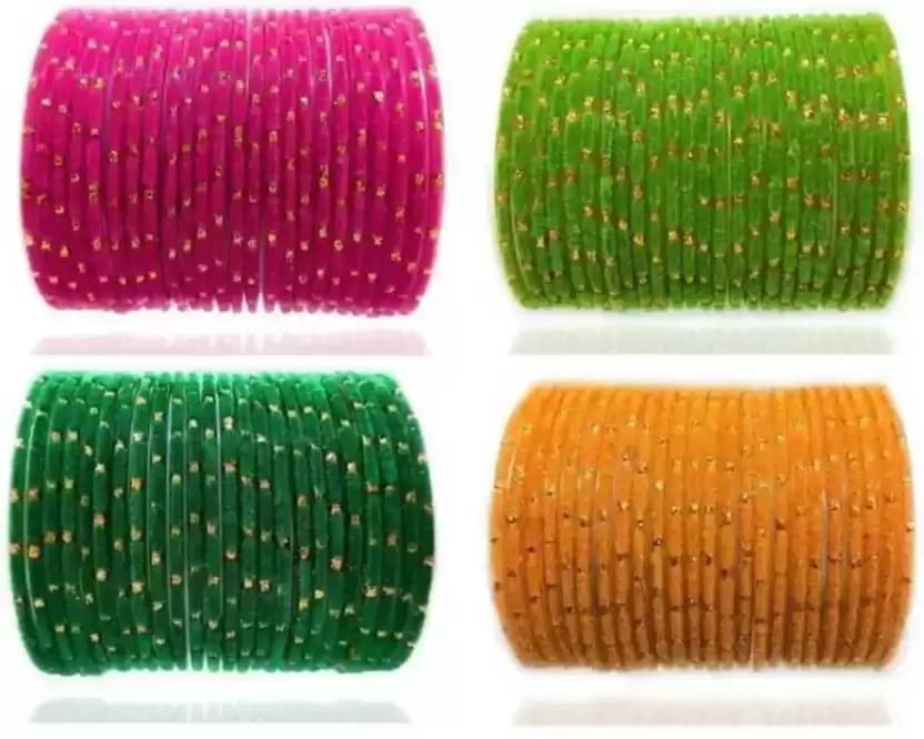 Glass Empire glass velvet bangle set for women and girls (pack of 96) (2.8, Magenta-Lime) (B0BH2LVTFZ) Amazon Price History, Amazon Price Tracker