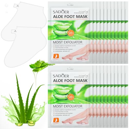 Swiffen EES-SWIFFEN-437 24 Pcs Moisturizing Foot Mask Hydrating Foot Masks For Dry Cracked Feet Dry Skin Feet Mask For Women Men Soft Smooth Touch Feet Thanksgiving Christmas Gift cover