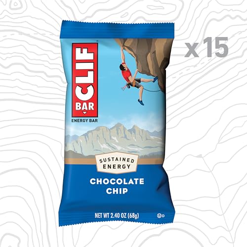image for CLIF BAR - Chocolate Chip - Made with Organic Oats - Energy Bars - Non