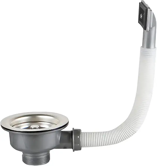 114mm Stainless Steel Basket Strainer Waste Kit with Overflow