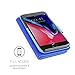 Snugg Legacy Leather Flip Wallet Case with Card Slots for iPhone 7 – Blue
