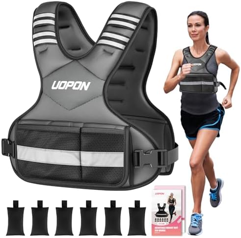 Adjustable Weighted Vest for Women & Men, 6-12lbs Rucking Vest for Running & Bone Density