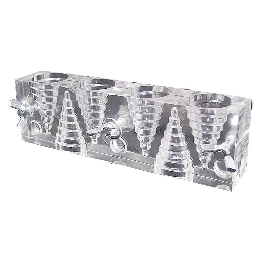 Haiaxx Clear Plastic Incense Cone Tower Mold With 6 Holes Handmade Fragrant Diy Mould Plastic Mold Transparent
