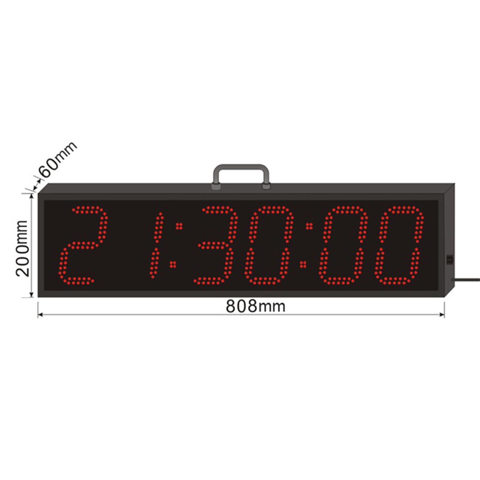 Dwustronny cyfrowy zegar ścienny LED ze stoperem do odliczania, wyświetlacz 15 cm, pilot zdalnego sterowania, wodoodporny, do zawodów na świeżym powietrzu, siłowni, maratonów