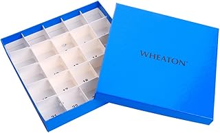 Wheaton W651610-B CryoElite Tissue Vial Box, Blue (Case of 15)