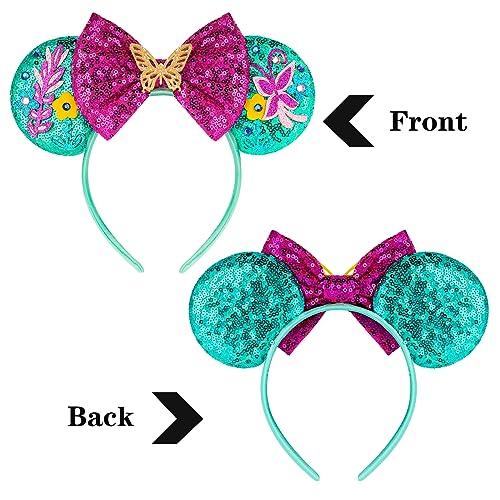 Image of FANYITY Mouse Ears, Sequin Mouse Ears Headband for Girls Women (HHD)