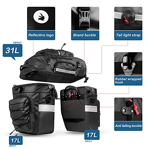 WILDKEN 3 in 1Borsa per biciclette Borsa del