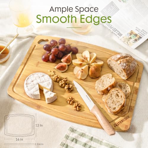 [Prime] 16"×12" Astercook Large Bamboo Cutting Board w/ Juice Groove - image 2