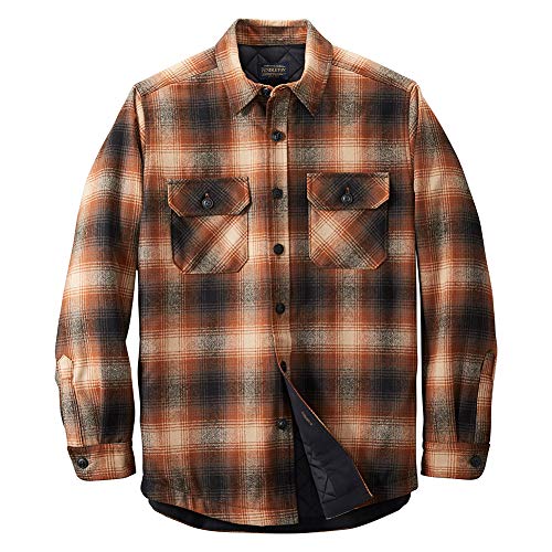 Pendleton CPO Quilted Shirt Jacket Brown Ombre MD