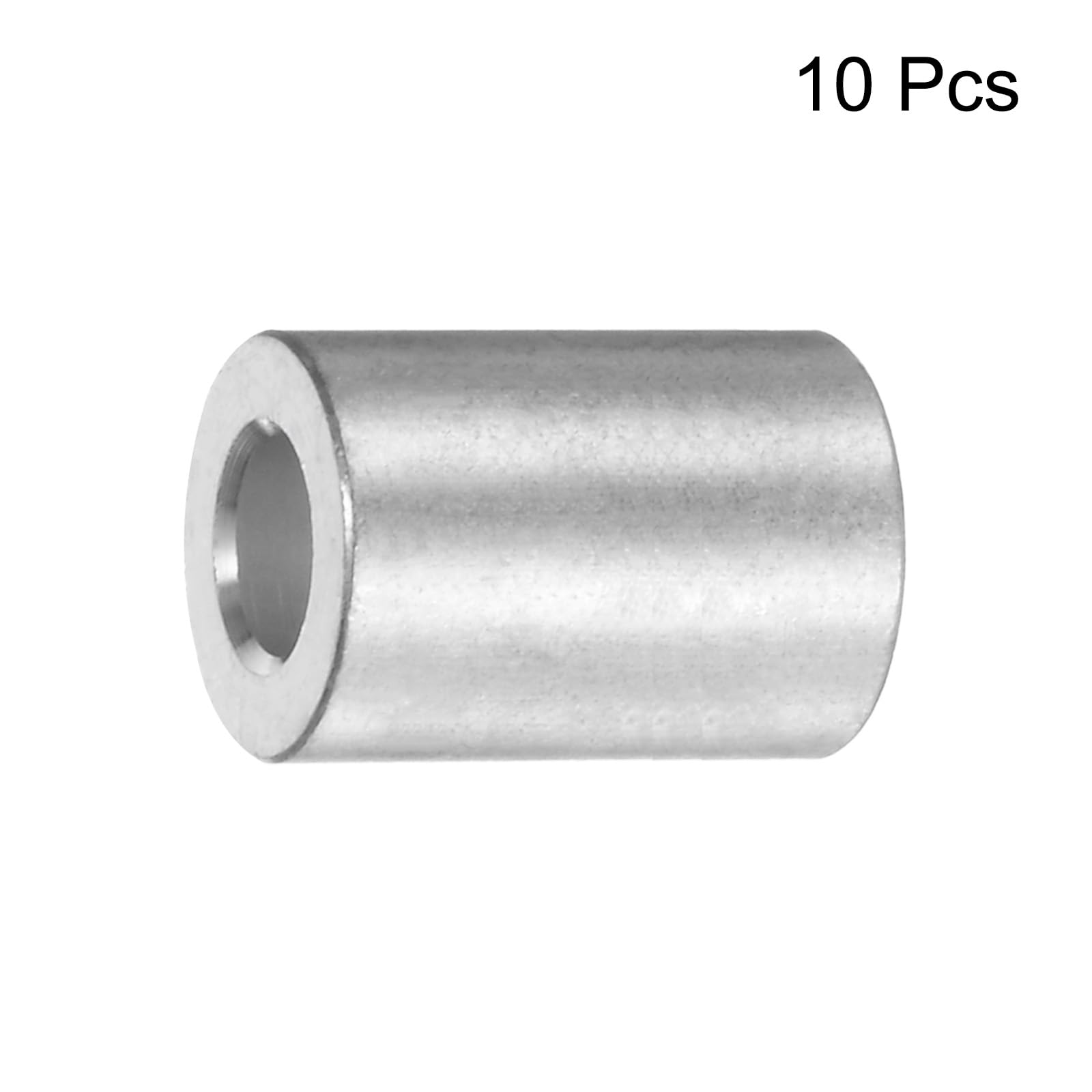 Sourcing Map 8pcs M12 Metal Spacers, M12 X 1" OD X 3/8" L Aluminium Spacer Round Unthreaded Standoff Bushing Plain Finish For Screw Bolts, Black