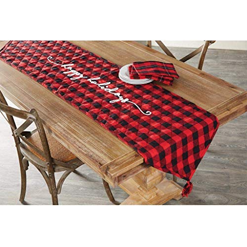 Mud Pie Christmas Buffalo Check Table Runner