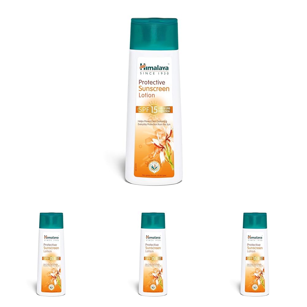 Himalaya Herbals Protective Spf 15 Sunscreen Lotion, All Skin Type 100Ml (Pack Of 4)