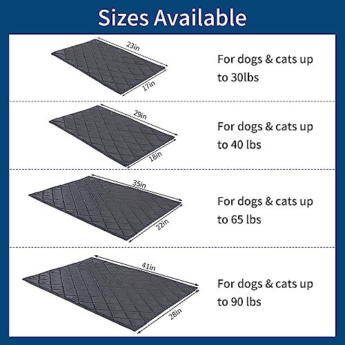MABOZOO Robustes, kaufestes Hundebett, robuste, unzerstörbare Matte für Aggressive Kauer, waschbares XL-Haustierbett, wasserdicht, für Zwinger, Schwarz, 71,1 x 104,1 cm