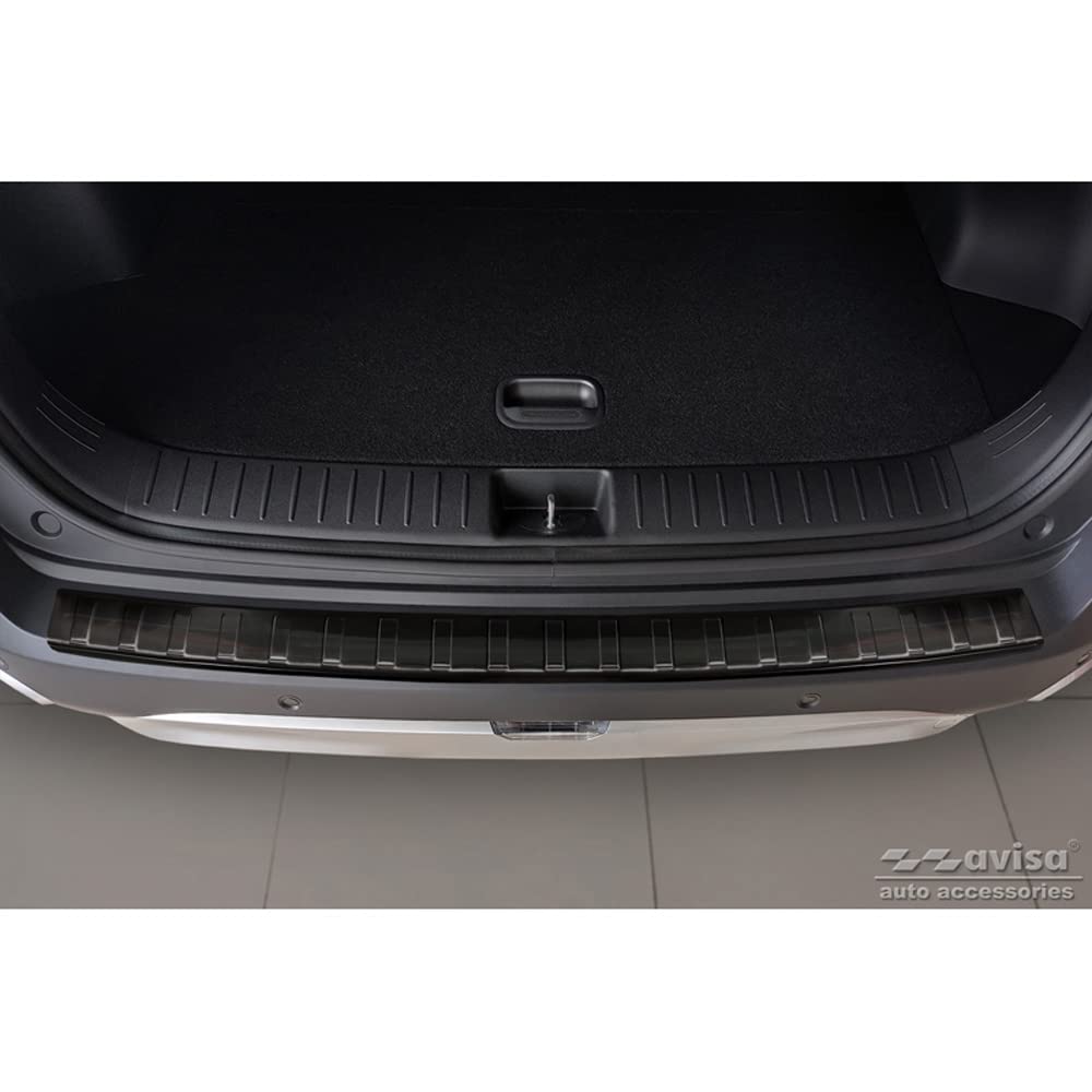 Osłona zderzaka tylnego ze stali nierdzewnej Nero Kompatybilny z Kia Sportage V 2021- "Ribs"