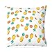 Funda de cojín de 40 x 40 cm, con piña naranja, suave funda de cojín decorativa, para exterior, felpa corta, transpirable, para salón, sofá, cama