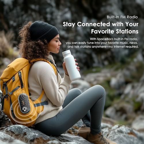 Oraimo SpaceBox Bluetooth Speaker, Portable Wireless Speakers with Heavy Bass, Bluetooth 5.4, LED Light, Exclusive App, 3 EQ Modes Small Wireless Speaker for Home Outdoor, Black - image 8
