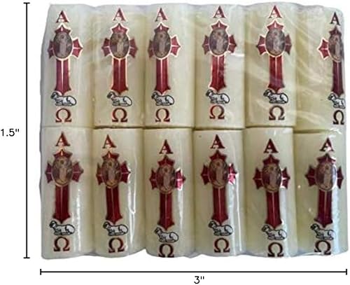 Mini Cirio Pascual Vela Pascual de 3" Pascua (12 piezas) # 19059