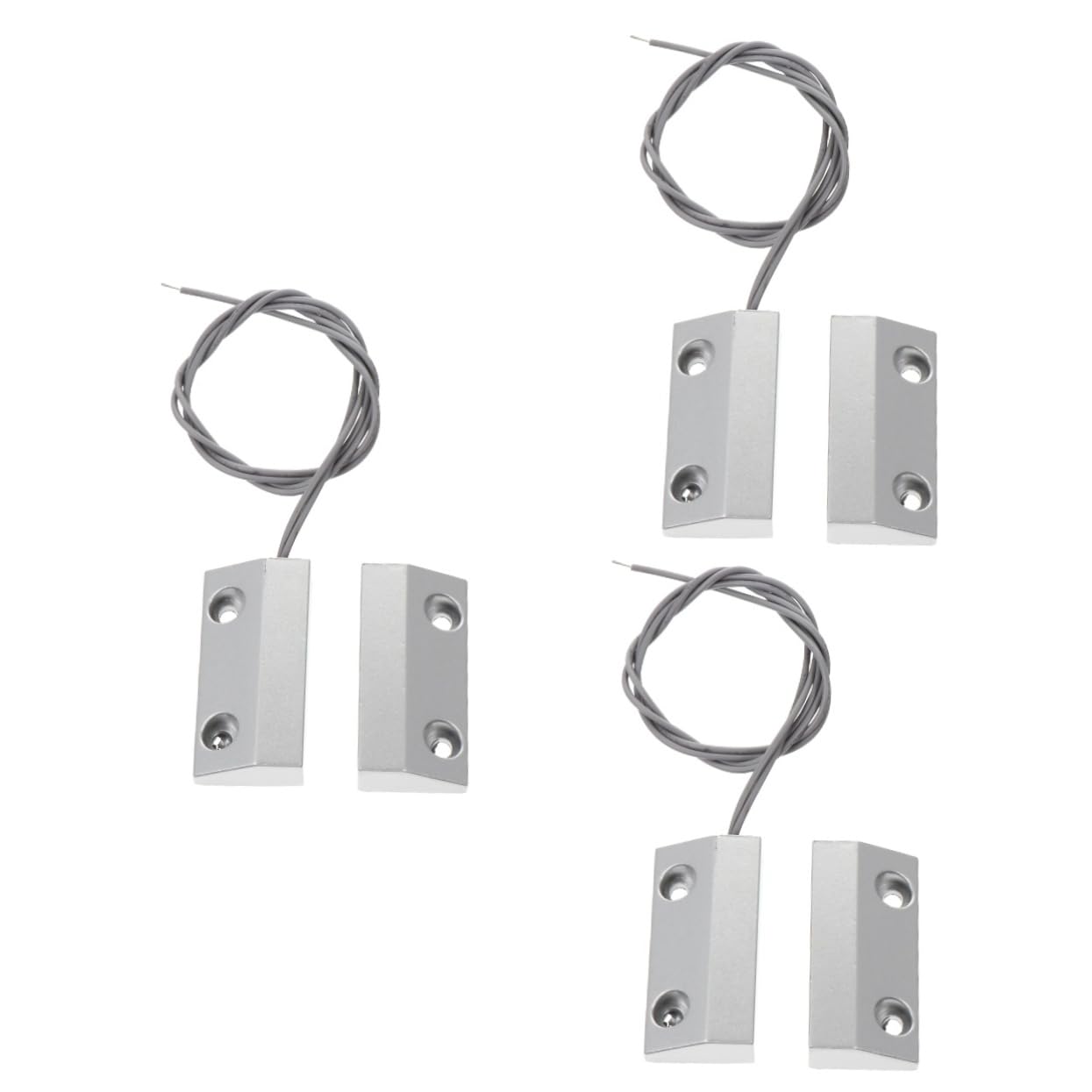 Uonlytech 3sets Allarme Magnetico Per Porte e Finestre Lega Di Zinco Sensore Per Porte Avvolgenti Con Funzione Di Allerta Per Garage e Negozi Installazione Facile e Sicura