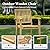 HERA'S HOUSE 9 Pieces Outdoor Dining Set, Wooden Patio Table and Chairs, Rectangular Expandable Acacia Wood Table Chairs Set for Backyard Garden Lawn Deck