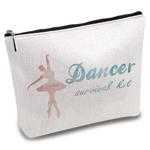 CREATCABIN Borsa per Trucco Ballerina Borsa per Cosmetici In Tela Astuccio Multiuso per Penne con Cerniera Borsa Da Viaggio per Articoli Da Toeletta Custodia Astuccio Kit di Sopravvivenza 25x18cm