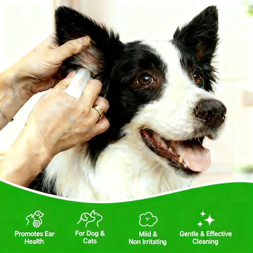 60 Pcs Dog Ear Cleaner Wipes, Ear Finger Wipes for Dogs & Cats, Dog Ear Wipes- Cleaning, Soothing, & Deodorizing Itchy Ears, Pet Health Supplies for Dog Small Animal Cat - Image 4