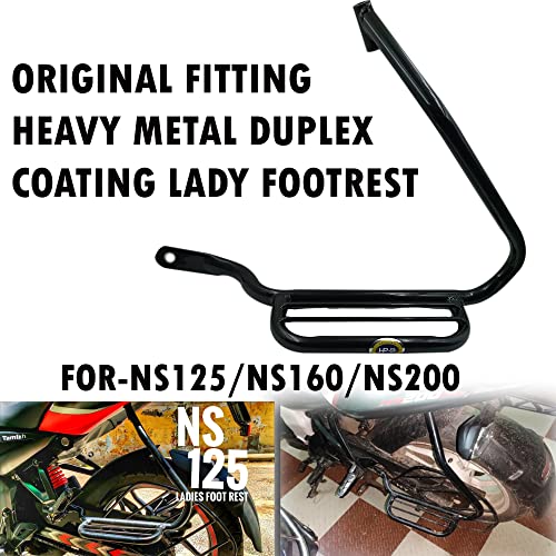 Image of HEAVY METAL LADY FOOTREST FOR BAJAJ PULSER NS125 /160 /200 FOOTREST BLACK