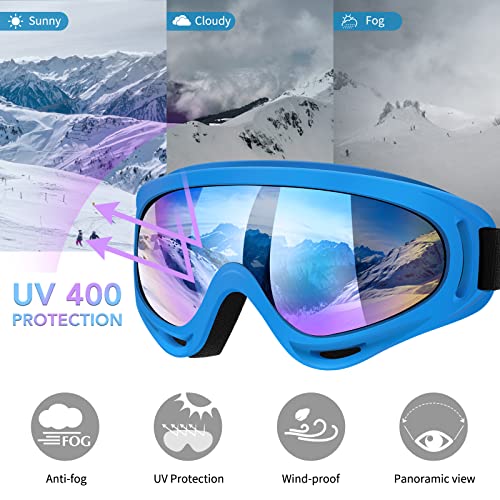 Vatefery Ski Goggles,Skiing Snowboard Goggles for Men & Women kids,Boys & Girls - Image 3