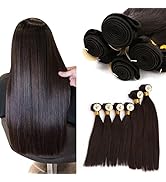 Silky Straight Human Hair Weave For Wig Making 8"x4pcs,10"x1pc,12"x1pc Virgin Human Hair Double D...