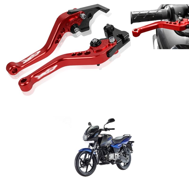 1 Pair Double Disc Brake Lever Universal CNC Aluminum Alloy Motorcycle Modification Double Disc Brake Lever for Motorcycles, Scooters Comfortable With Pul-sar 150 Dt-si