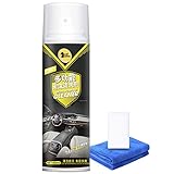 Nenrte 650ML Multifunctional Car Interior Foam Cleaner,Dry Cleaning Ahent Multipurpose Foam Cleaner Spray,Foam Cleaner for Car and House Lemon Flavor,All-Purpose Household Cleaners for Kitchen