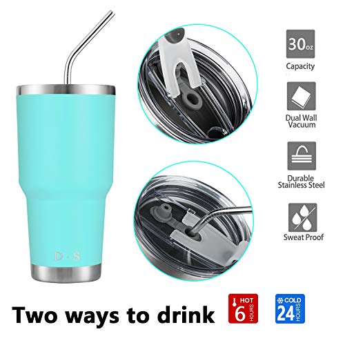 Image of D.S 30oz Mint Tumbler Double Wall Vacuum Insulated Travel Coffee Mug