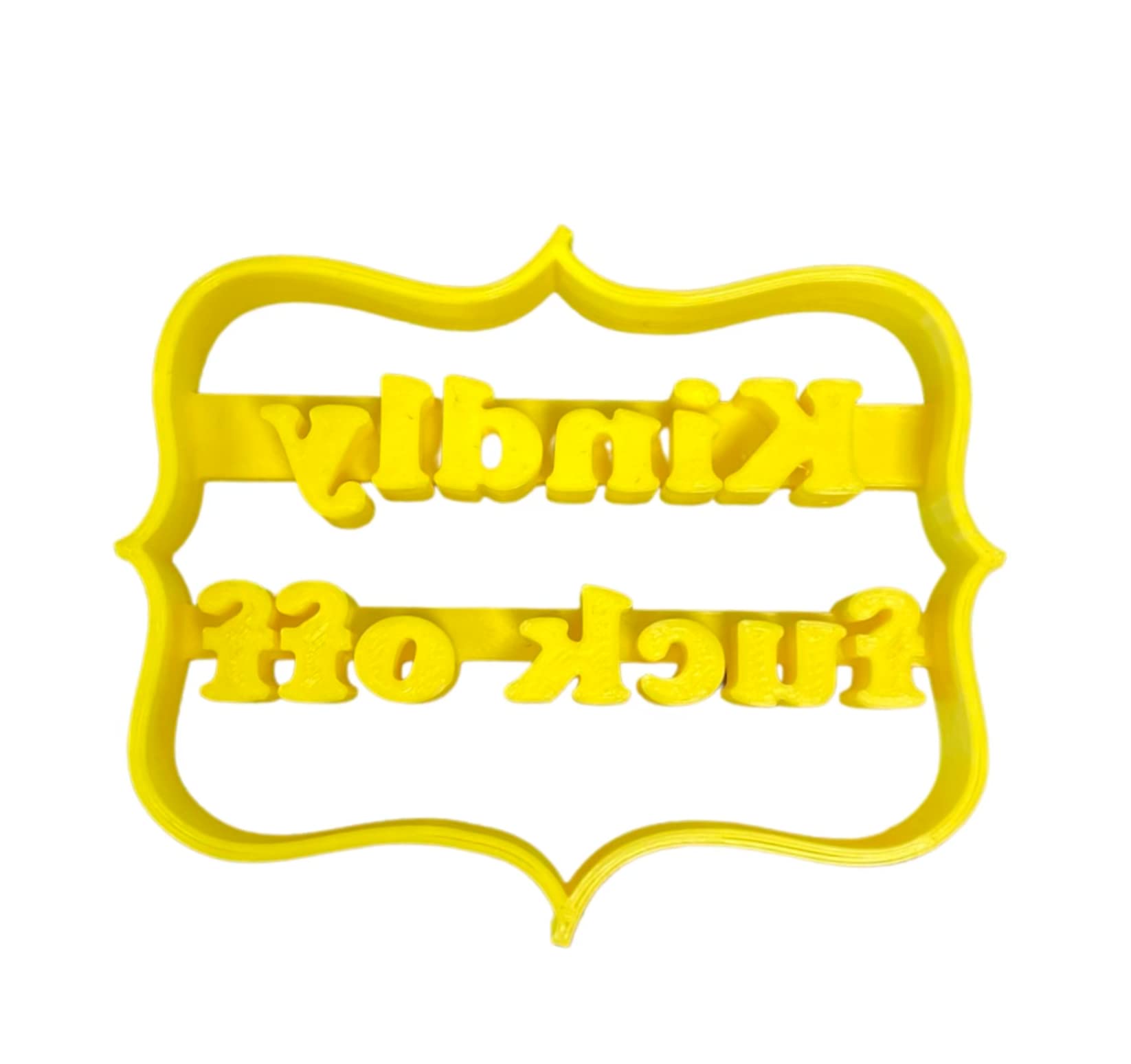 The Cookie Cutter Hub 10cm Kindly F*ck Off Cookie Cutter for Cookies Biscuits Clay Baking Decoration
