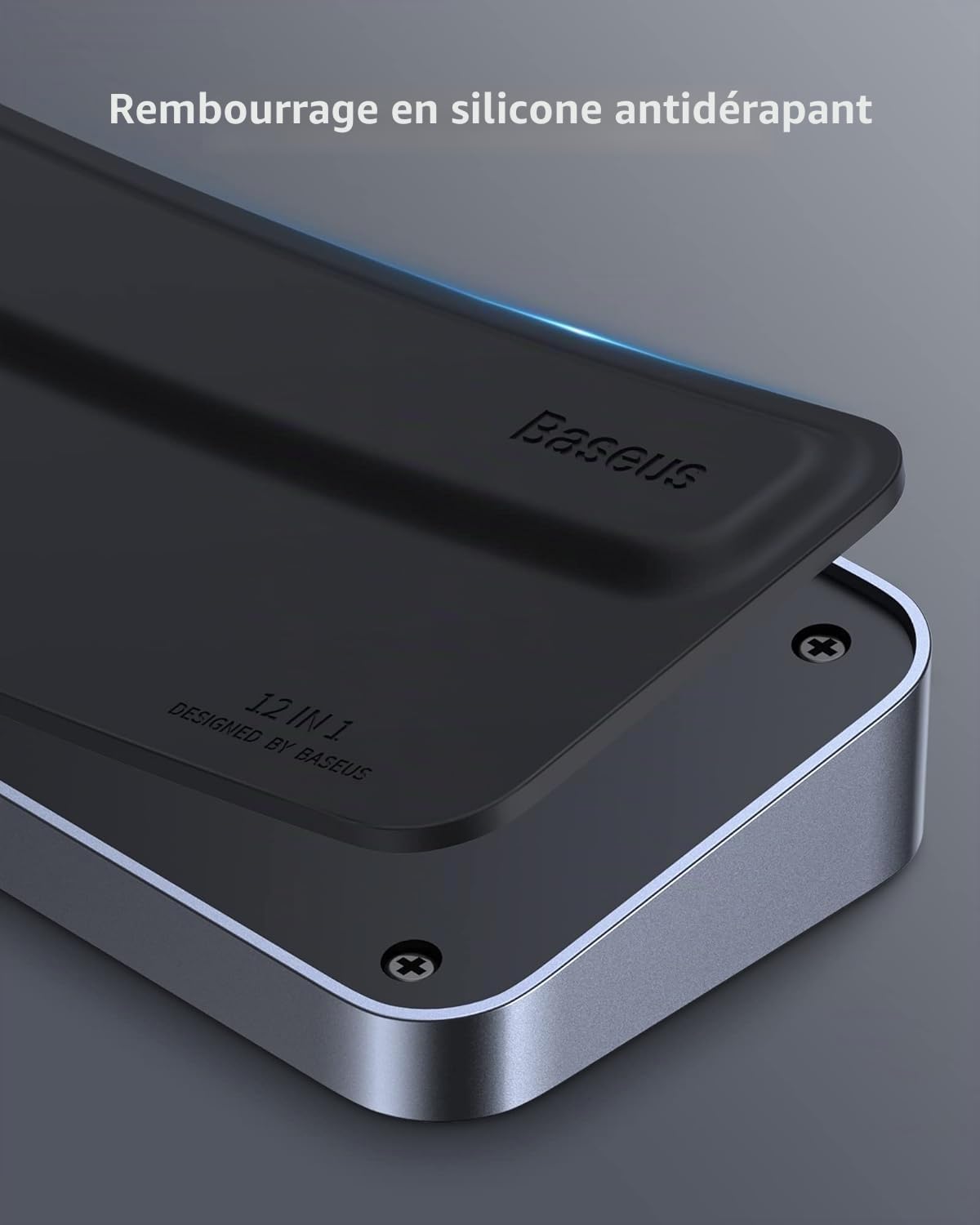 Baseus Station d'accueil USB C, 12 en 1 Dual 4K 60Hz HDMI et Displayport, PD 100W, USB 3.0, Gigabit Ethernet, SD TF, Prise 3,5 mm, pour MacBook/Dell/HP/Surface/Steam Deck