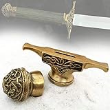 CooB Knife Finger Guard Bolster & Pommel for Custom Knife Knives Making Handle Set Celtic Fink #2. Hand-Casted Metal Knife Supplier Accessories (Bronze)