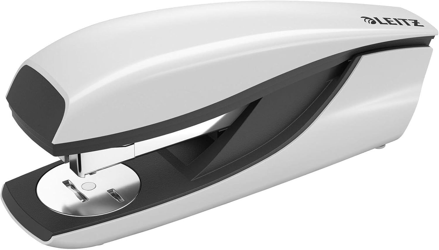 Leitz Zszywacz biurowy z metalu, na 40 arkuszy, w tym zszywki, ergonomiczny design, szary, seria NeXXT, 55220085