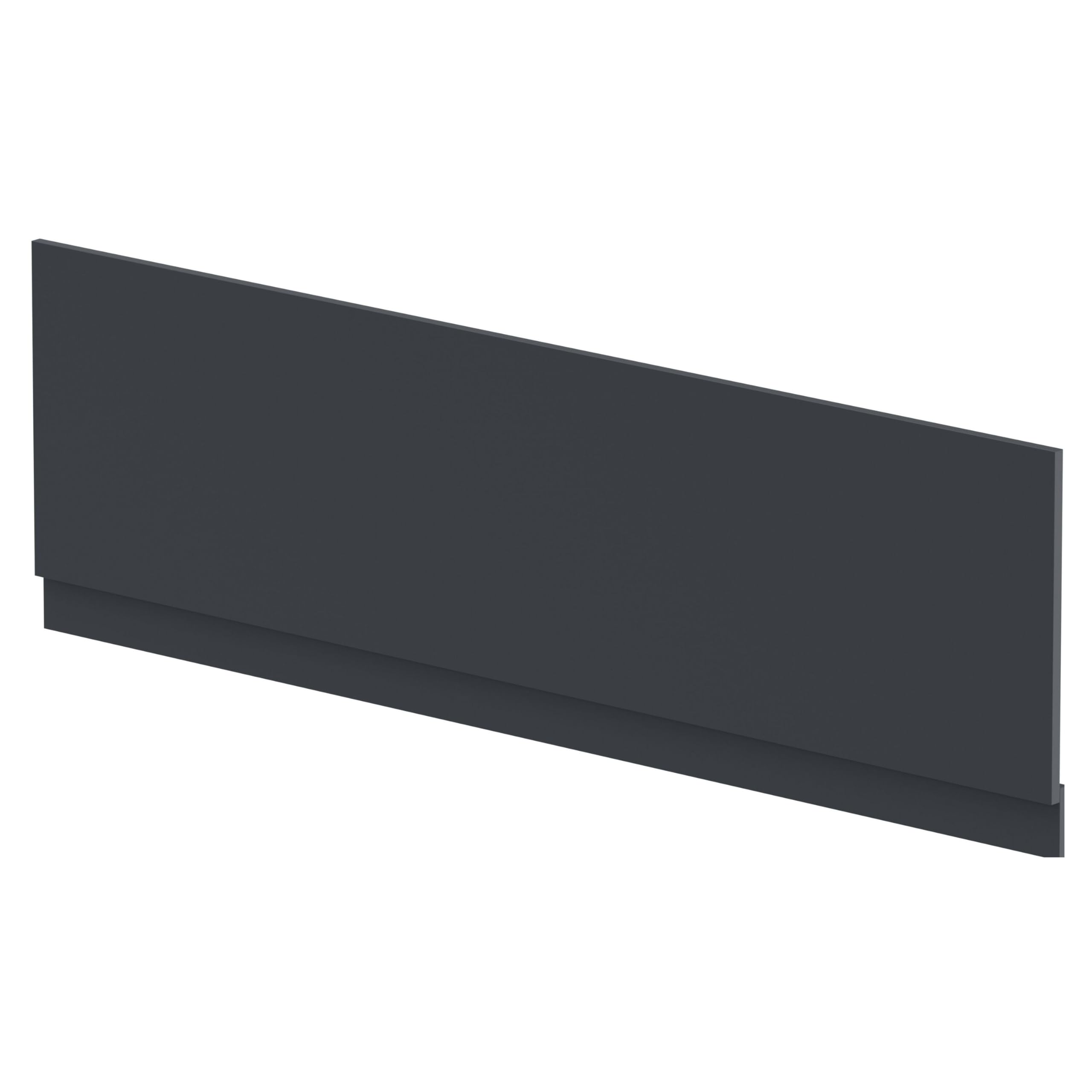 Balterley Front Bath Panel Covering with Plinth 1800mm, MDF Bath Panels, Satin Finish, Straight Front Bathroom Panels for Bathtub, Water Resistant Side Panel for Bathroom Baths (Dark Grey)