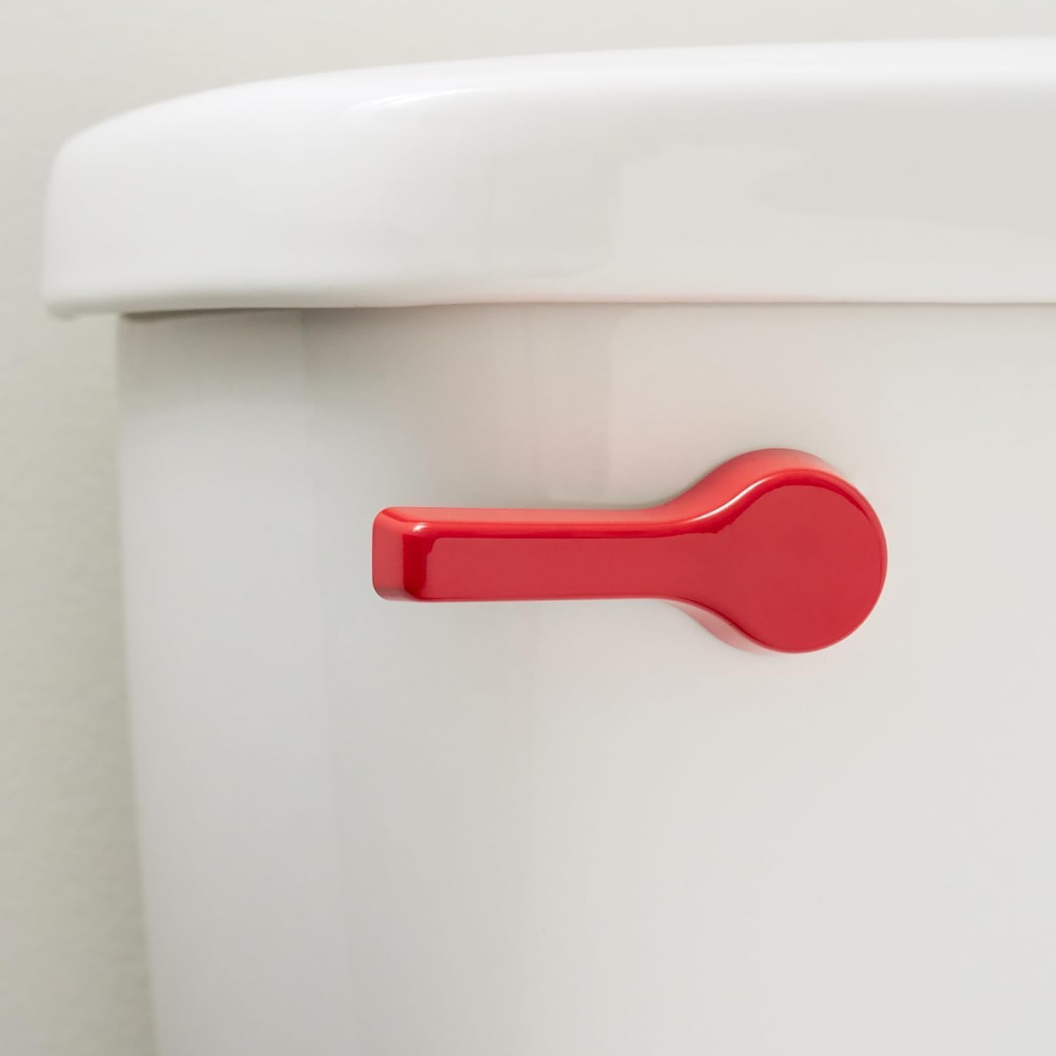 Qualihome Front Mount Toilet Handle, Universal Toilet Flush Handle, Elegant Toilet Lever, Complete Toilet Handle Replacement Kit, Heavy-Duty Toilet Tank Flusher Handle (Brass Polished)