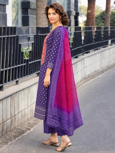 Image of GoSriKi Women's Rayon Viscose Printed Straight Kurta with Pant and Dupatta Set | Soft Ethnic Wear for Daily and Festive Use | Stylish Three Piece Kurti Suit for Women and Girls