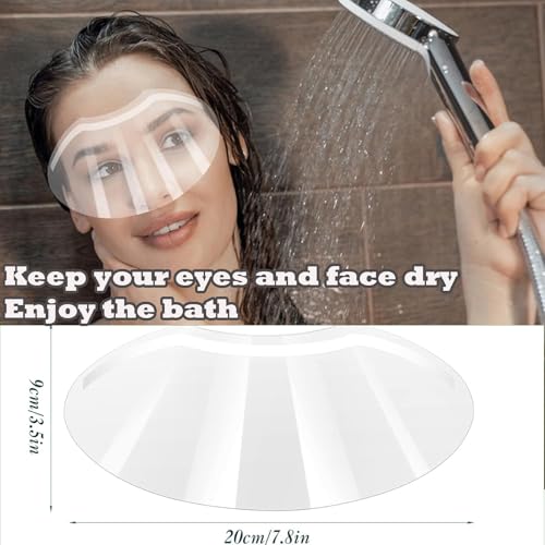 HUXILI 30 Pcs Shower Face Eye Shield After Surgery，Disposable Clear Plastic Eye Shield for Showering， Haircut Hairspray, Shower Visor for Adults Lash Aftercare for Salon Supplies Eyelash Extensions