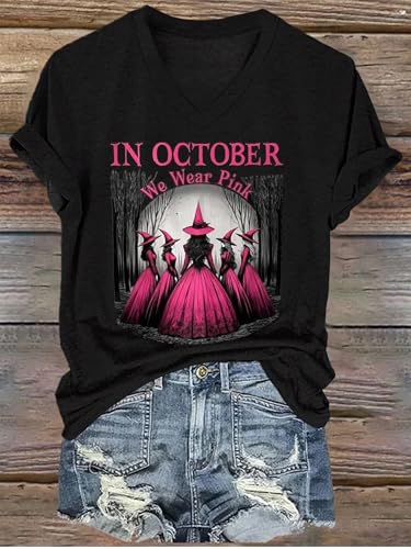 Halloween Shirts for Women Girls Will Be Girls Witch Graphic Outfits Ghost Pumpkin Tees Fall Spooky Season Clothes Tops3