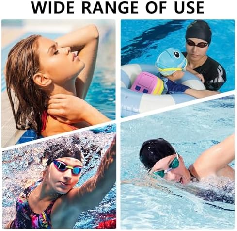 IHLOOTD Étui à Lunettes De Natation EVA – Trou De Drainage, Mousqueton, Pour Enfants Et Adultes