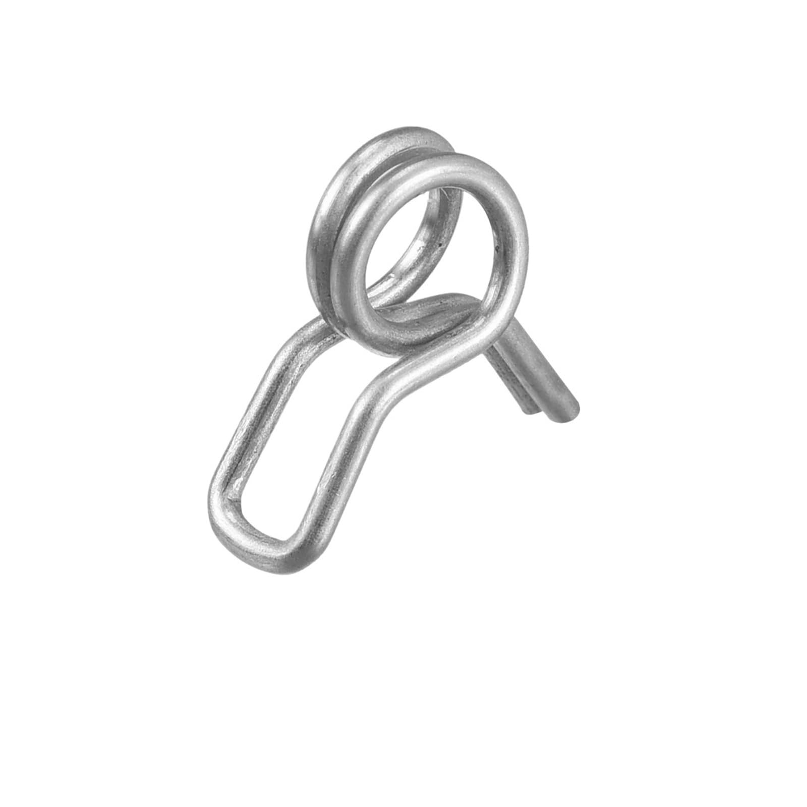 Hqycl One Color Wire Spring Hose Clamps, 304 Stainless Steel Hose Fuel Line Silicone Tube Spring Clips(6Mm 20Pcs)